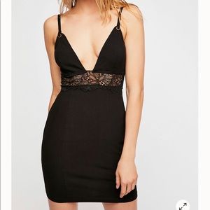 NWT free people black dress XS